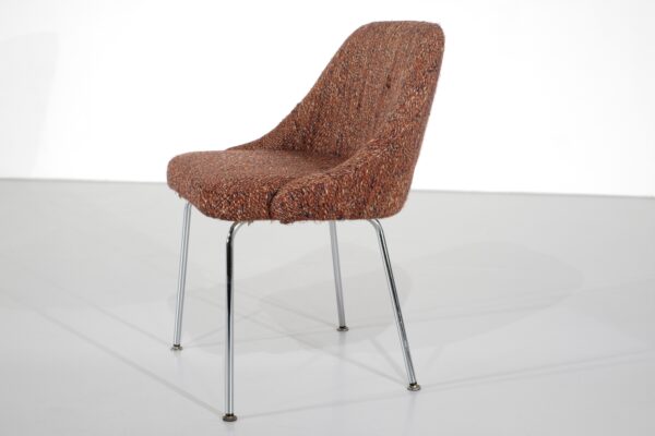 Chaise de table en tweed par Le Mobilier International, 1960s