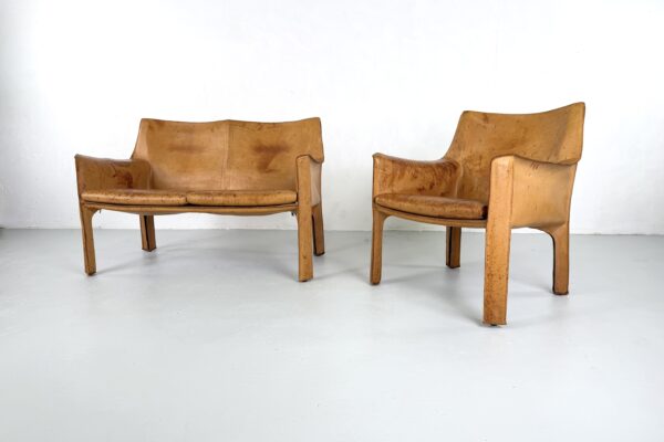 Ensemble composé d'un CAB 413 et d'un CAB 414 par Mario Bellini pour Cassina-1970s