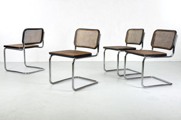 Série de 4 chaises Cesca par Marcel Breuer pour Gavina - 1960s