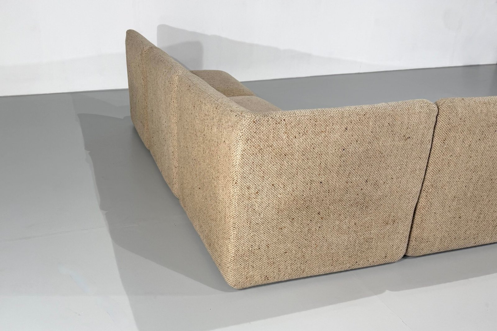 Canapé modulaire en tweed beige par Strafor, France - 1980s – Image 2